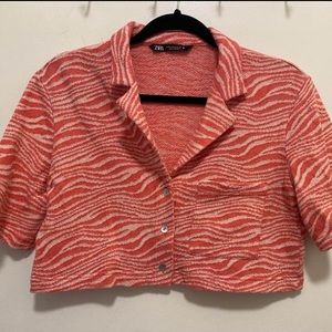 Zara Cropped button up